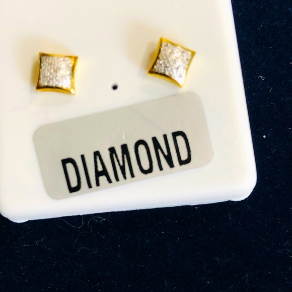 Real Diamond Kite Cluster Earrings Natural Diamond - Picture 1 of 1